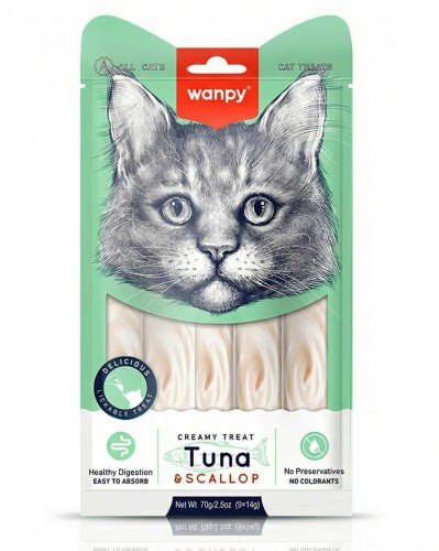 WANPY dla kota Creamy Treat Tuna & Scallop 70g
