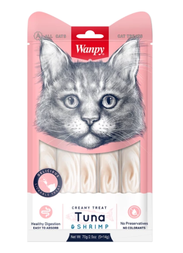 WANPY dla kota Creamy Treat Tuna & Shrimp 70g