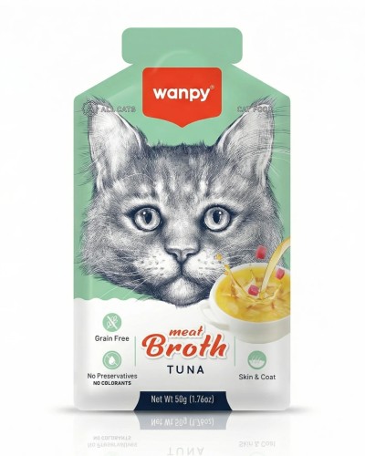 WANPY dla kota Meat Broth Tuna Bulion z Tuńczyka 50g