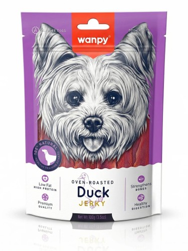 WANPY dla psa Duck Jerky Filety z kaczki 100g