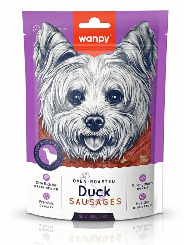WANPY dla psa Duck Sausages Kiełbaski z kaczki 100g
