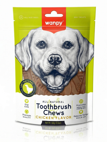 WANPY dla psa Toothbrush Chews Gryzaki dentystyczne 100g