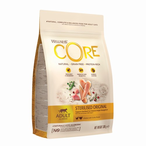 Wellness Core Sterilised Original Kurczak i indyk 300g