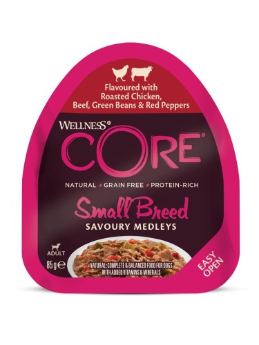 Wellness Core Savoury Medleys Small Breed 85g kurczak, wołowina, fasolka
