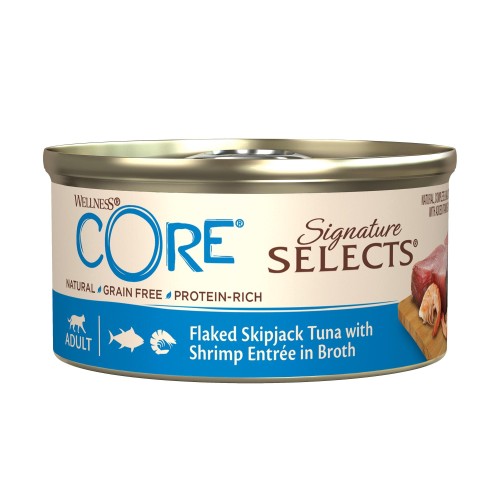 Wellness Core Signature Selects Flaked tuńczyk i krewetki 79g
