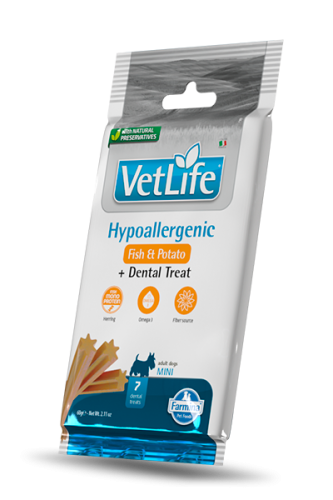 Farmina Vet Life Dog Dental Treat Hypoallergenic Fish & Potato Mini 60g