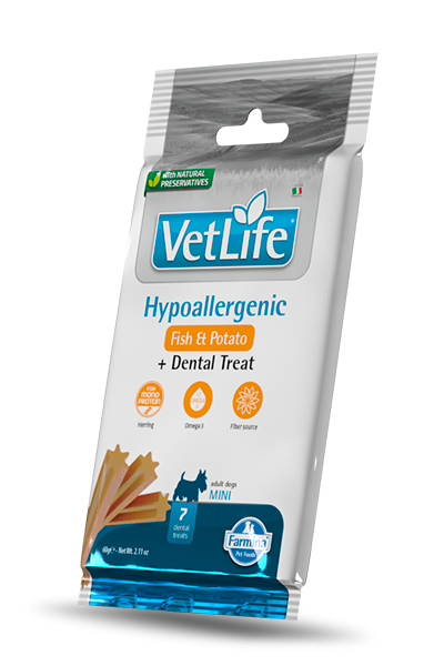 Farmina Vet Life Dog Dental Treat Hypoallergenic Fish Potato Mini