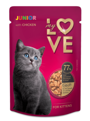 My Love dla kociąt Kurczak w sosie 85g