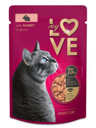 My Love dla kotów Królik w sosie 85g