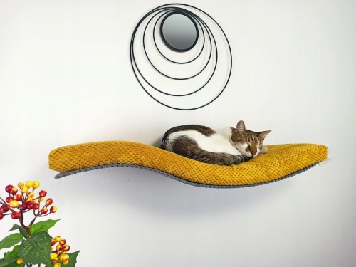 Cat's Atelier Półka ścienna dla kota wisząca FALA NP 75cm SH-M-W75UR