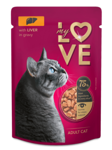 My Love dla kotów Wątróbka w sosie 85g