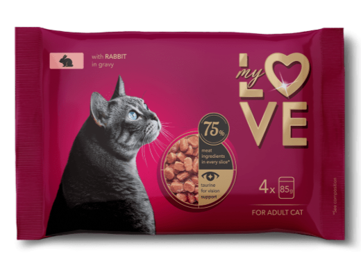 My Love dla kotów Królik w sosie 4x85g