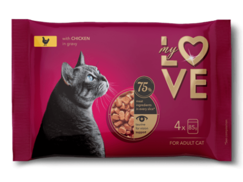My Love dla kotów Kurczak w sosie 4x85g