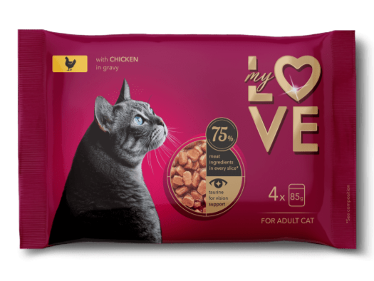 My Love dla kociąt Kurczak w sosie 4x85g