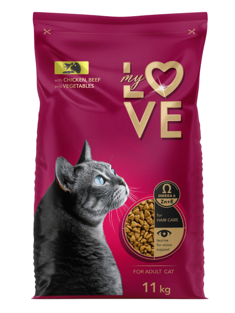 My Love dla kotów Karma z kurczakiem, wołowiną i warzywani 11kg