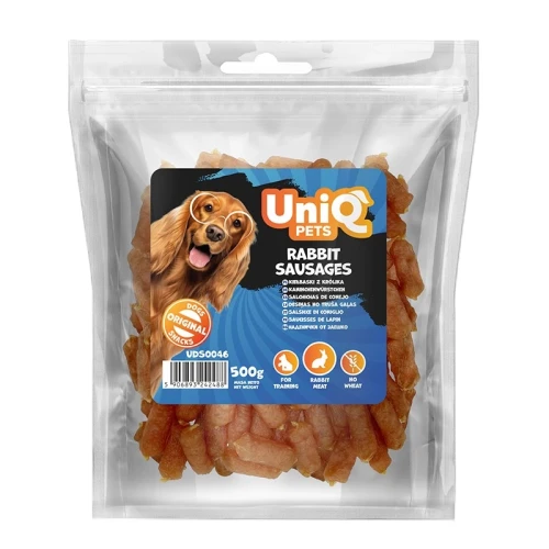 UNIQ PETS Kiełbaski z królika 500g