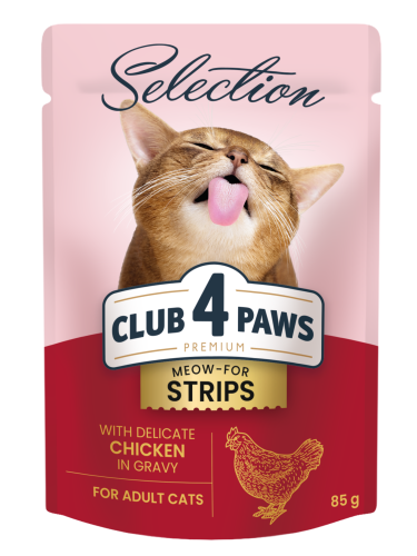 CLUB 4 PAWS Selection dla kotów Kurczak w sosie 85g
