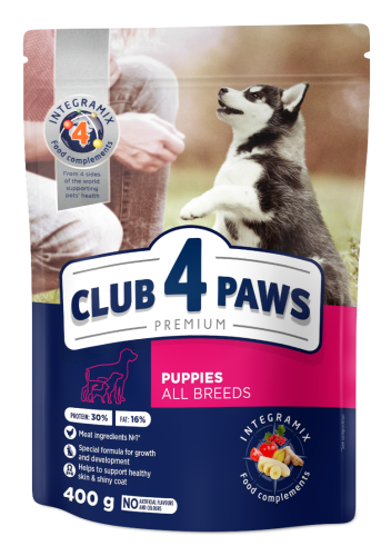 CLUB 4 PAWS PREMIUM dla szczeniąt z kurczakiem 400g