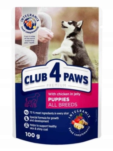 CLUB 4 PAWS PREMIUM dla szczeniąt z kurczakiem 100g