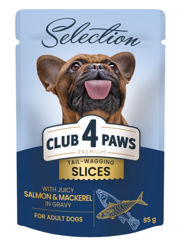CLUB 4 PAWS Selection Łosoś z makrelą w sosie 85g