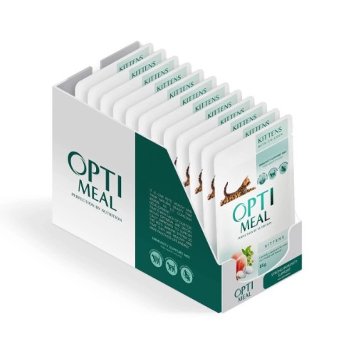 OPTIMEAL dla kociąt z kurczakiem 12x85g