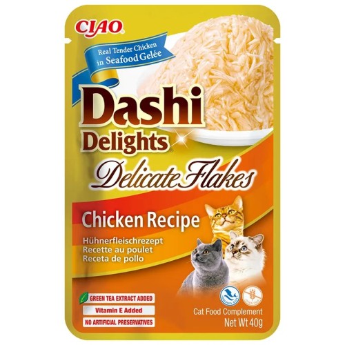 INABA Cat Dashi Delights Delicate Flakes Chicken 40g