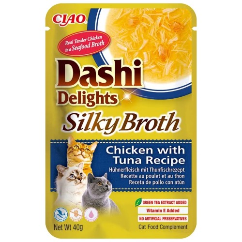 INABA Cat Dashi Delights Silky Broth Chicken & Tuna 40g