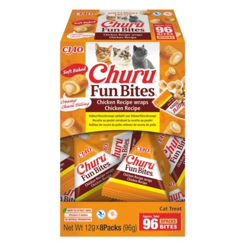 INABA Cat Churu Fun Bites Chicken Recipe 8x12g