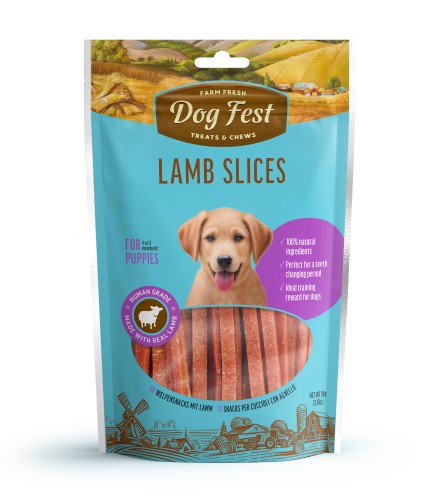 Dog Fest Lamb Slices 90g paski z jagnięciny dla szczeniąt