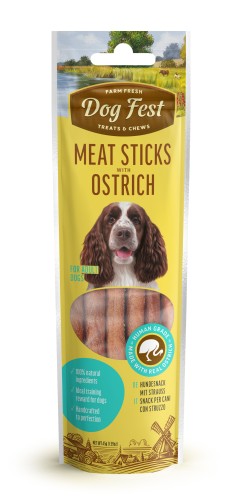 Dog Fest Beef Meat Sticks 45g kabanosy ze strusiem