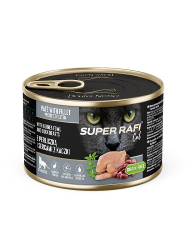 Super Rafi Cat 185g z perliczką i sercami kaczki dla kotów sterylizowanych