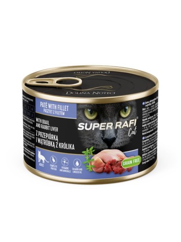 Super Rafi Cat 185g z przepiórką i wątróbką z królika
