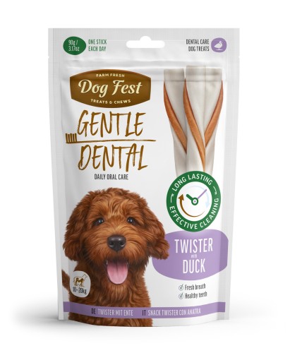 Dog Fest Dental twister with Duck 90g przysmak dentystyczny