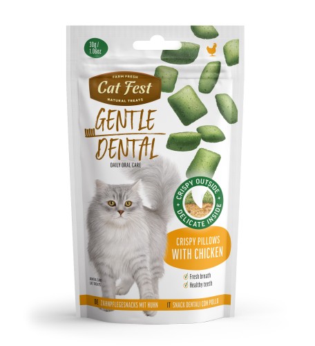 Cat Fest Crispy Pillows with Chicken 30g dentystyczne poduszeczki z kurczakiem