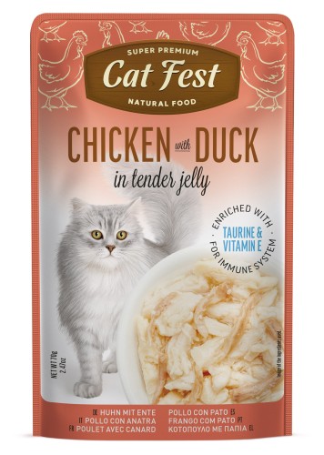 Cat Fest Chicken with Duck in tender jelly 70g kurczak z kaczką