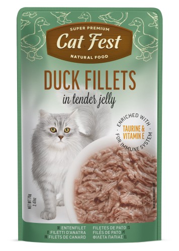 Cat Fest Duck Fillets in tender jelly 70g kaczka