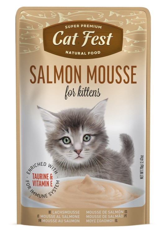 Cat Fest Salmon Mousse 70g mus z łososia dla kociąt