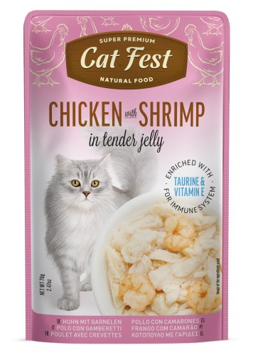 Cat Fest Chicken with Shrimp in tender jelly 70g kurczak z krewetkami