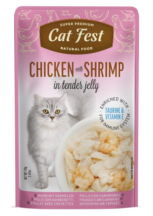 Cat Fest Chicken with Shrimp in tender jelly 70g kurczak z krewetkami