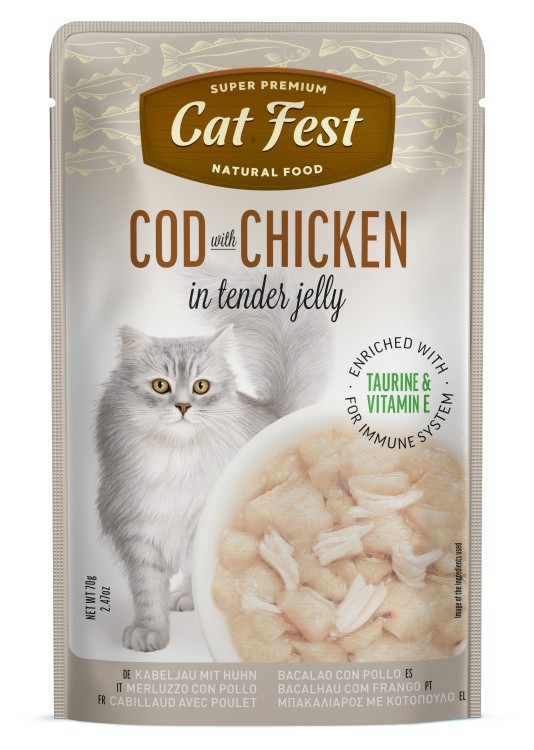 Cat Fest Cod with Chicken in tender jelly 70g dorsz z kurczakiem