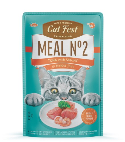Cat Fest Meal №2 Tuna with shrimp in tender jelly 50g tuńczyk z krewetkami
