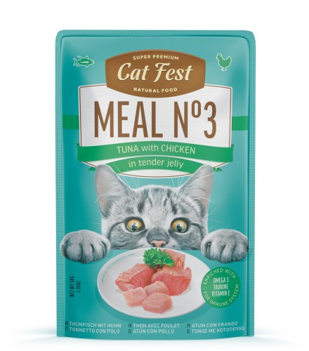 Cat Fest Meal №3 Tuna with chicken in tender jelly 50g tuńczyk z kurczakiem