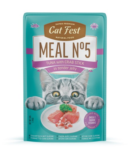 Cat Fest Meal №5 Tuna with crab in tender jelly 50g tuńczyk z krabem