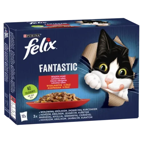 Purina FELIX FANTASTIC Wiejskie smaki w galaretce 12x85g