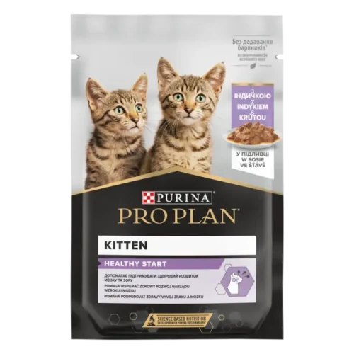 Purina Pro Plan Healthy Start Kitten z indykiem w sosie 85g
