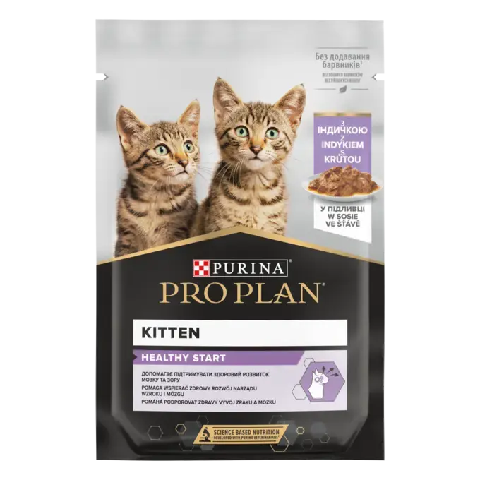 Purina Pro Plan Healthy Start Kitten z indykiem w sosie 85g