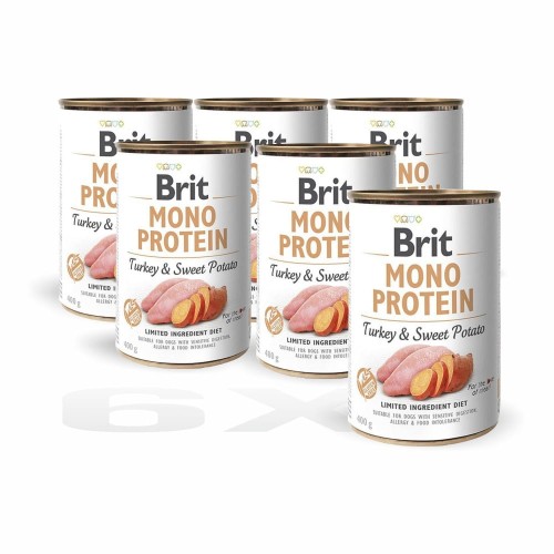 Brit Mono Protein Turkey & Sweet Potato 6x400g INDYK I BATATY