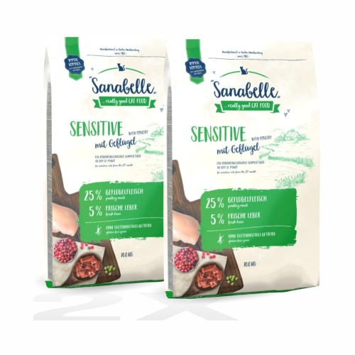 Sanabelle Sensitive Geflugel 2x10kg karma z DROBIEM