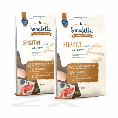 Sanabelle Sensitive Lamm 2x10kg karma z JAGNIĘCINĄ