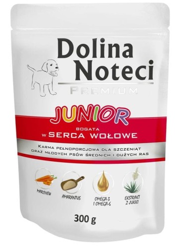 DOLINA NOTECI Premium JUNIOR Serca wołowe 300g